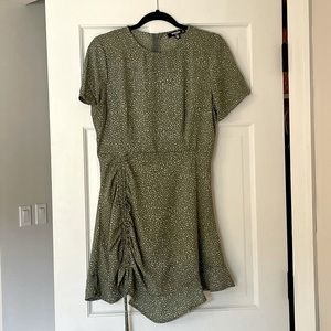 Misguided Green Dotted Dress Size 8